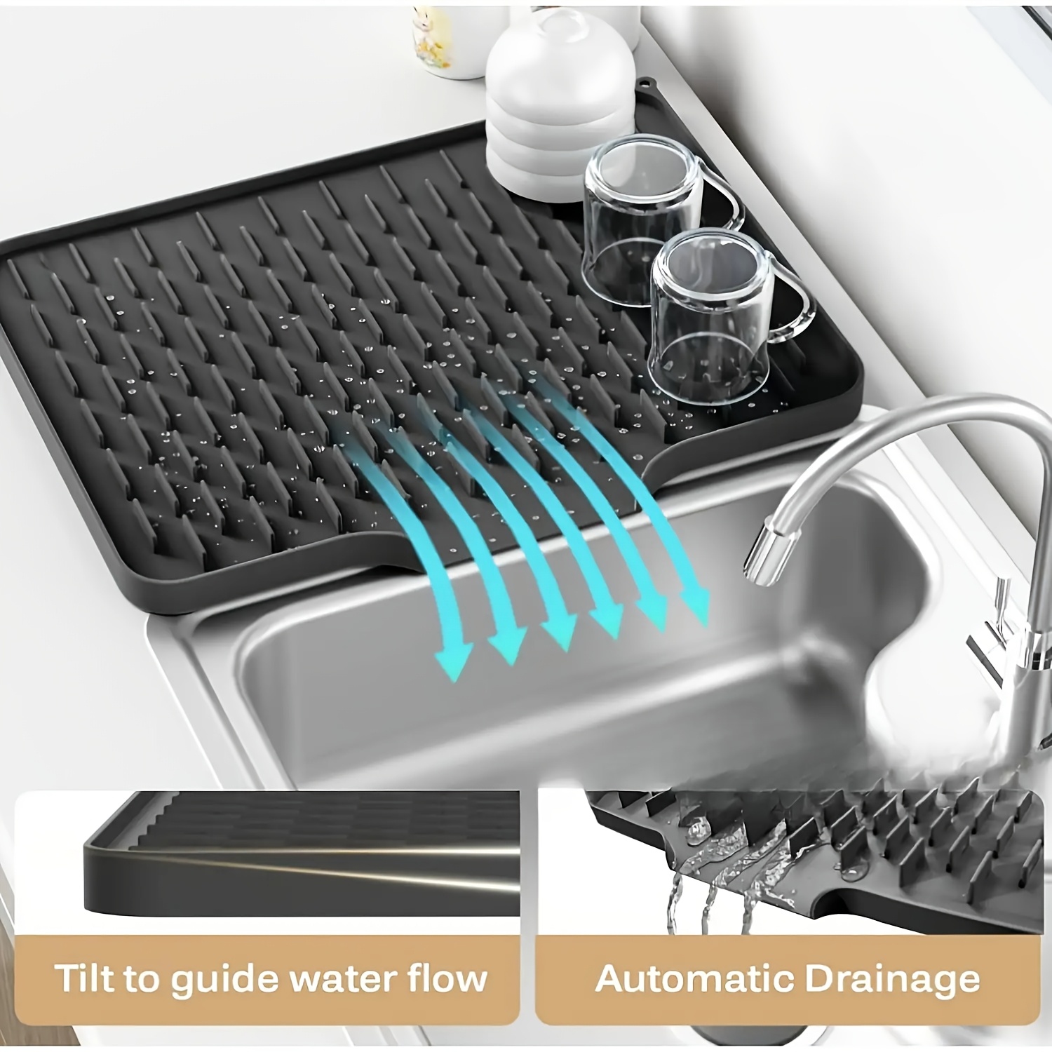 Kitchen Gadgets On Sale - Tapete de drenagem de silicone para