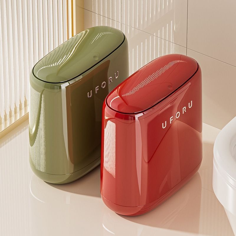 Kitchen Gadgets Luxury - Lixeira estreita para banheiro, tampa de