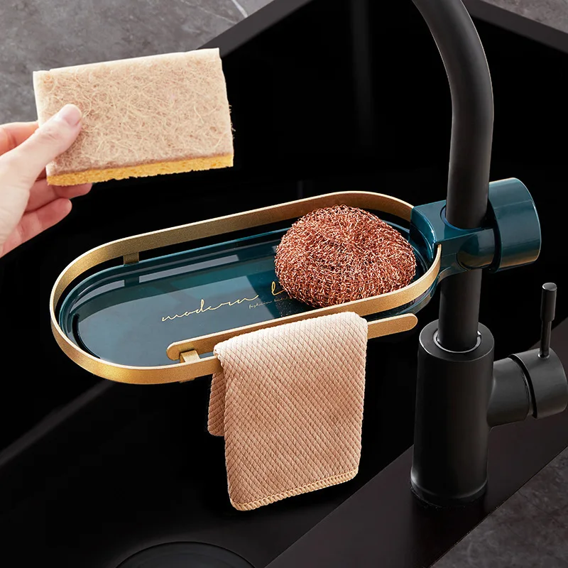 Kitchen Gadgets Luxury - Luz de luxo torneira rack armazenamento