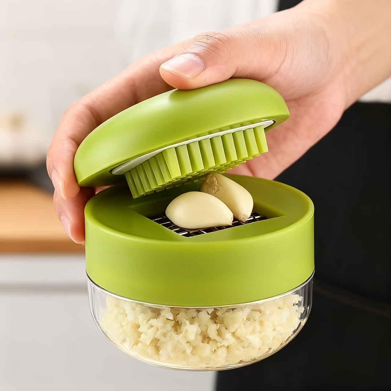 Manual Garlic Press - Processador de Alho Manual 1 Peça,