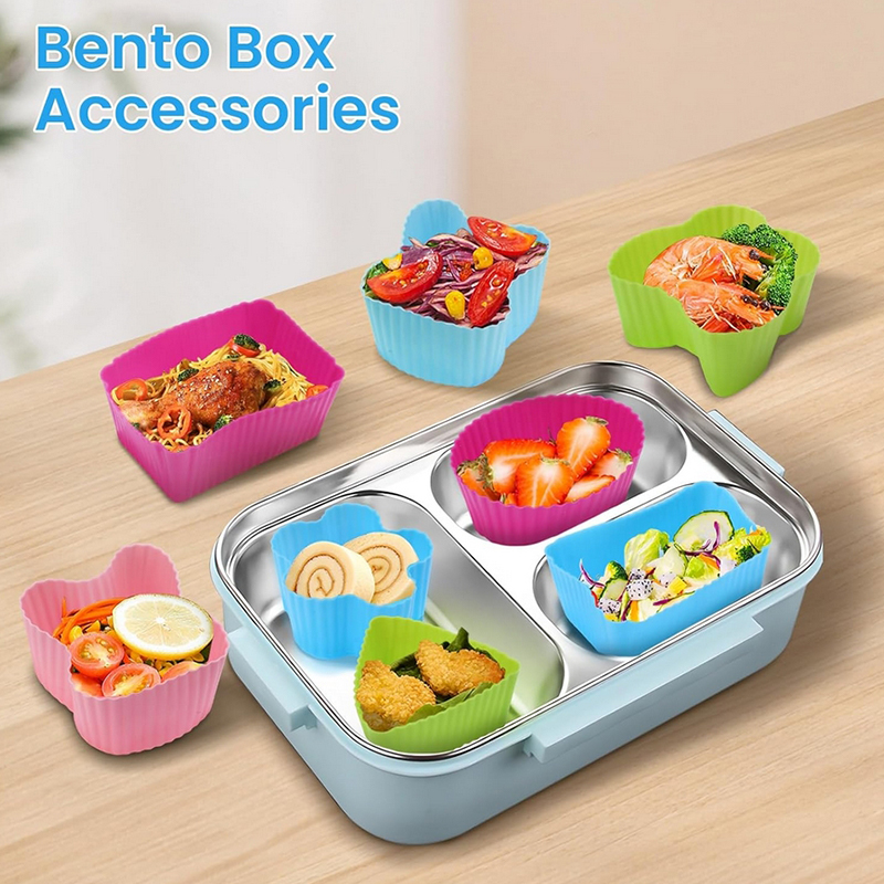 Silicone Baking Mat - Divisórias de silicone para lancheira infantil,