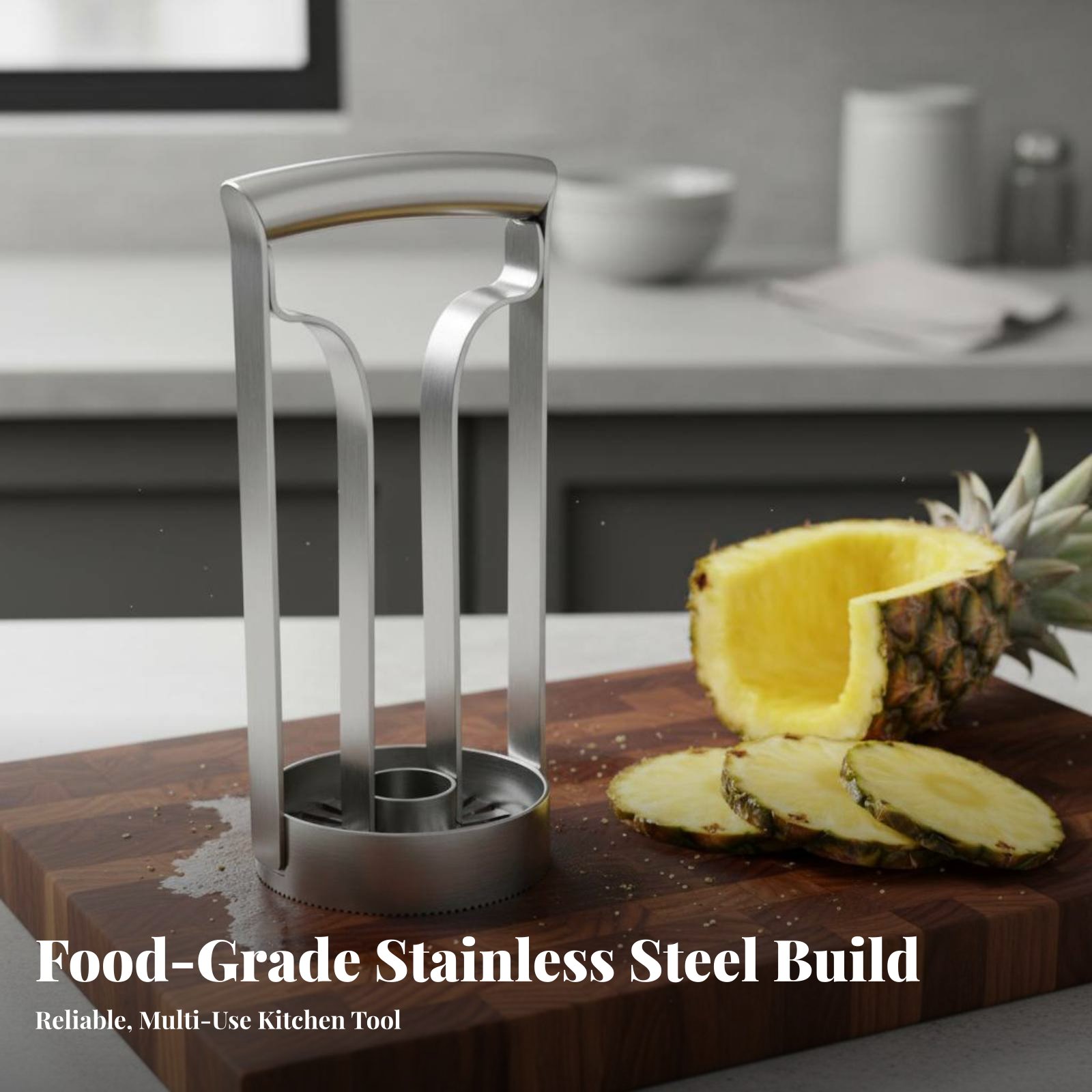 Kitchen Gadgets Save Time - Cortador de Abacaxi em Aço Inoxidável,