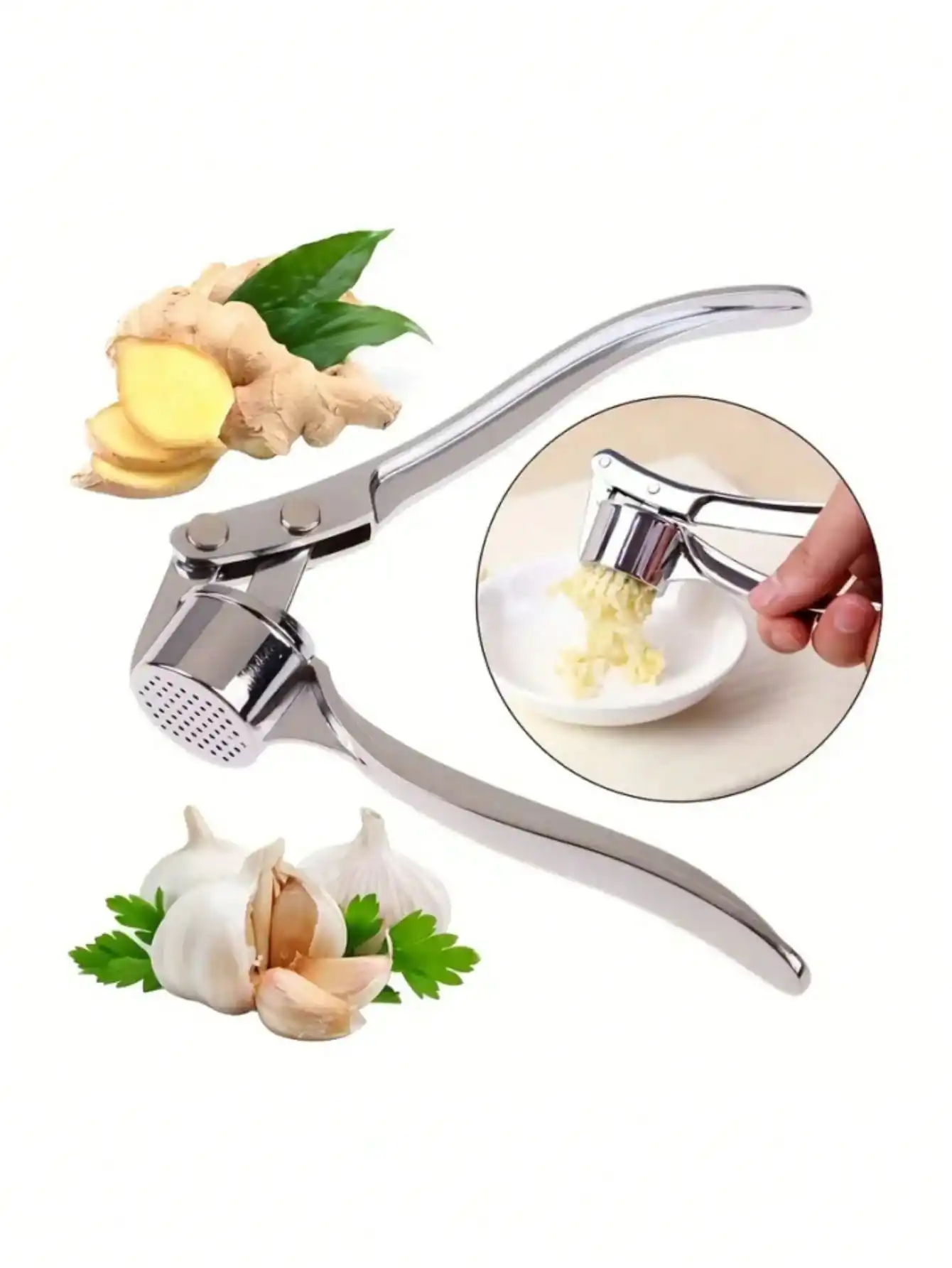 Manual Garlic Press - Espremedor de Alho Manual em Aço
