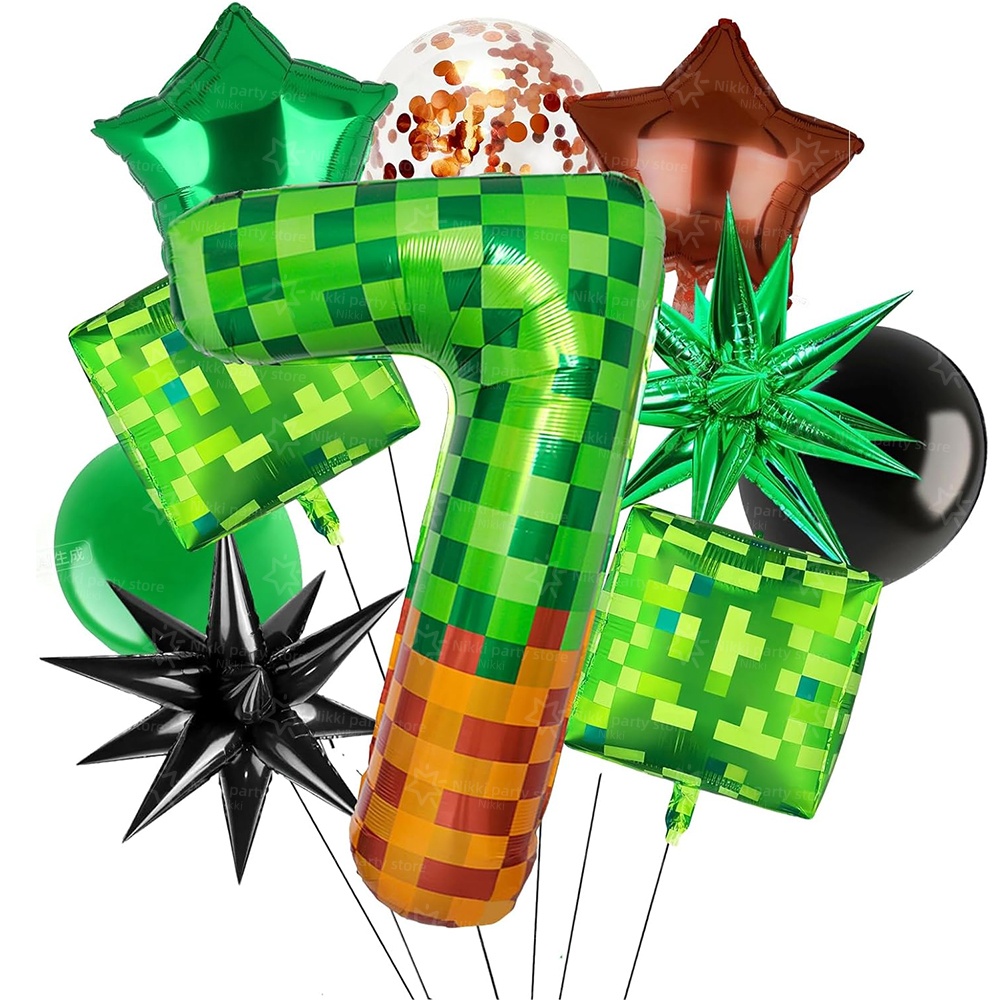 Kitchen Gadgets Videos - Balão Metalizado Pixel Miner Verde 40