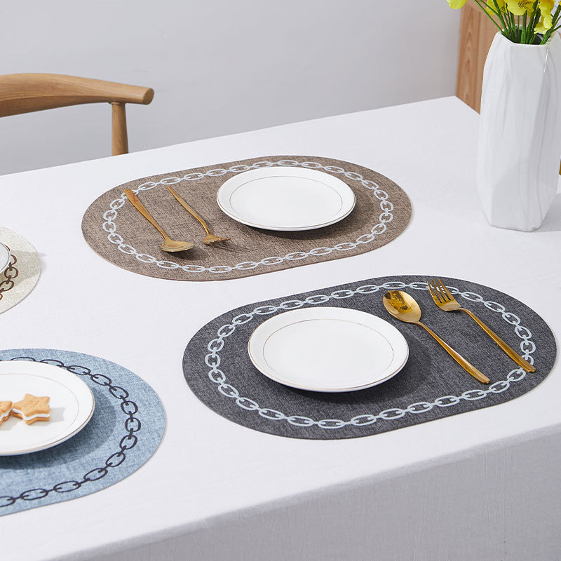 Mesa oval placemat de couro fa - Kitchen Gadgets Luxury avaliação e preço