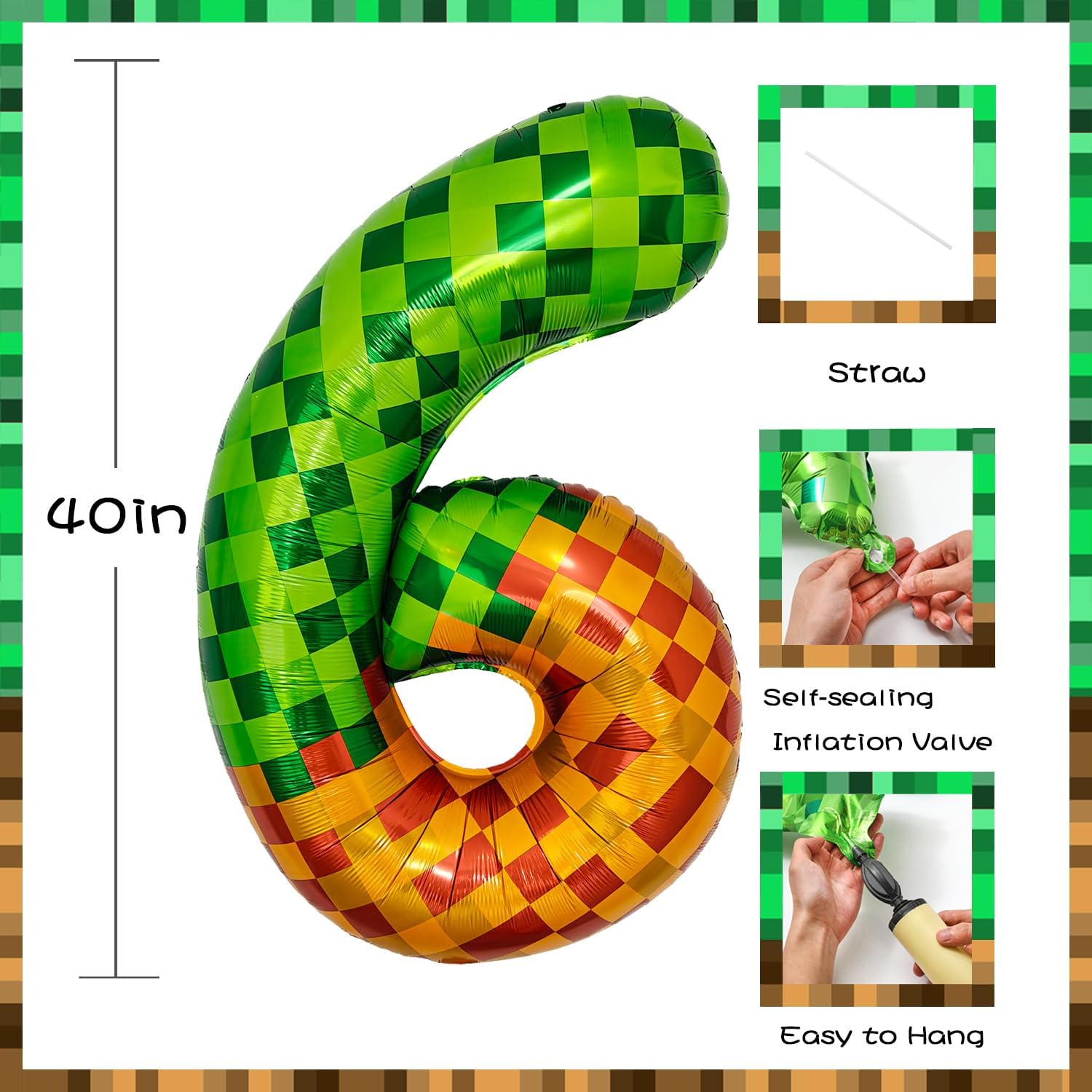 Balões Pixel Miner, Balão de F - Kitchen Gadgets Videos avaliação e preço
