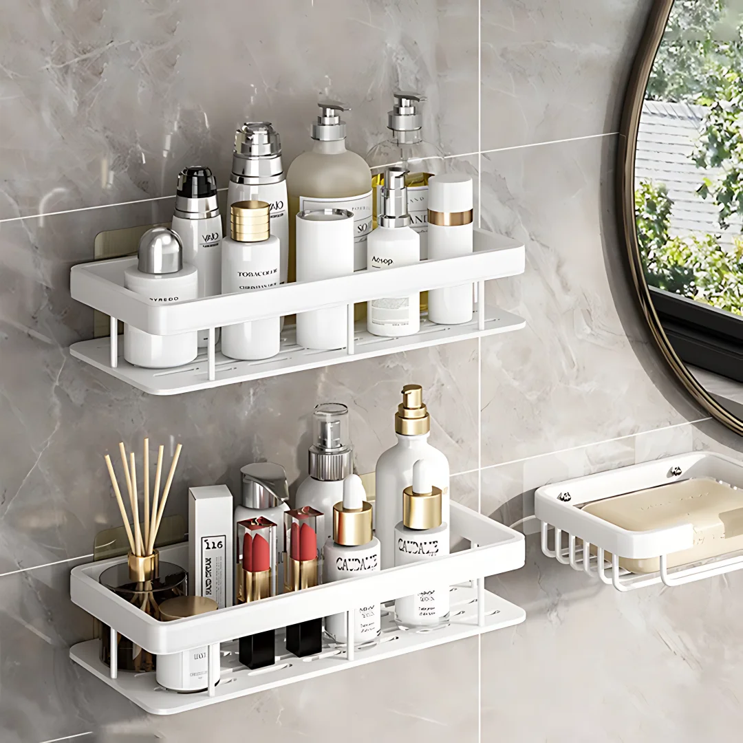 2 pçs prateleira do banheiro o - Kitchen Gadgets Rack avaliação e preço