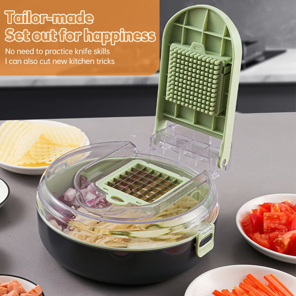 Picador de vegetais com recipi - Kitchen Gadgets Save Time avaliação e preço