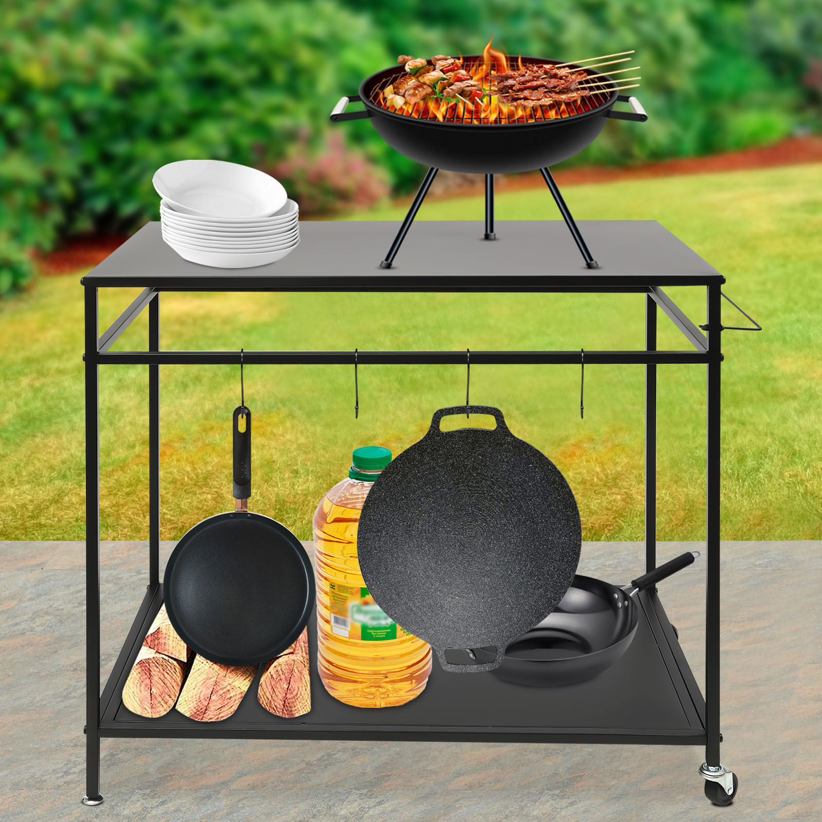 Carrinho de Cozinha Duplo com  - Kitchen Gadgets Rack avaliação e preço