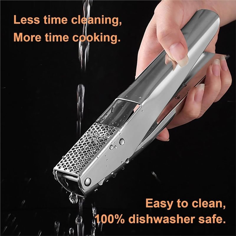 A25F-Prensa de alho em aço ino - Manual Garlic Press avaliação e preço