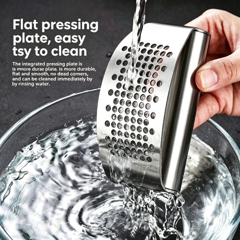 Prensa Manual de Alho em Aço I - Manual Garlic Press avaliação e preço