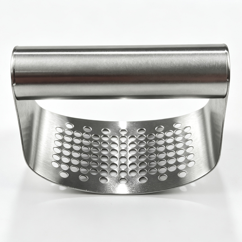Prensa Manual de Alho em Aço I - Manual Garlic Press avaliação e preço