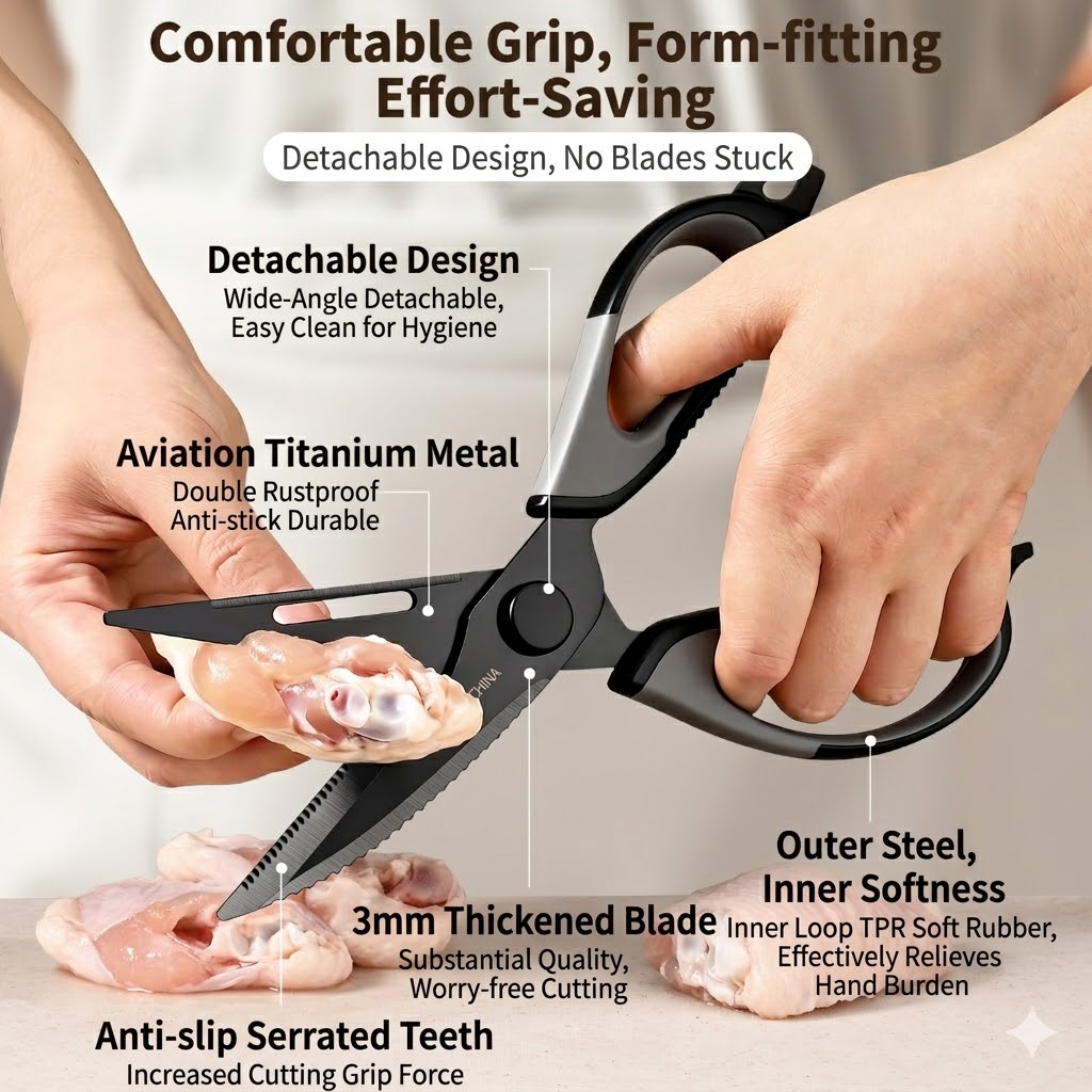 Tesoura de cozinha de titânio  - Kitchen Gadgets Worth Buying avaliação e preço
