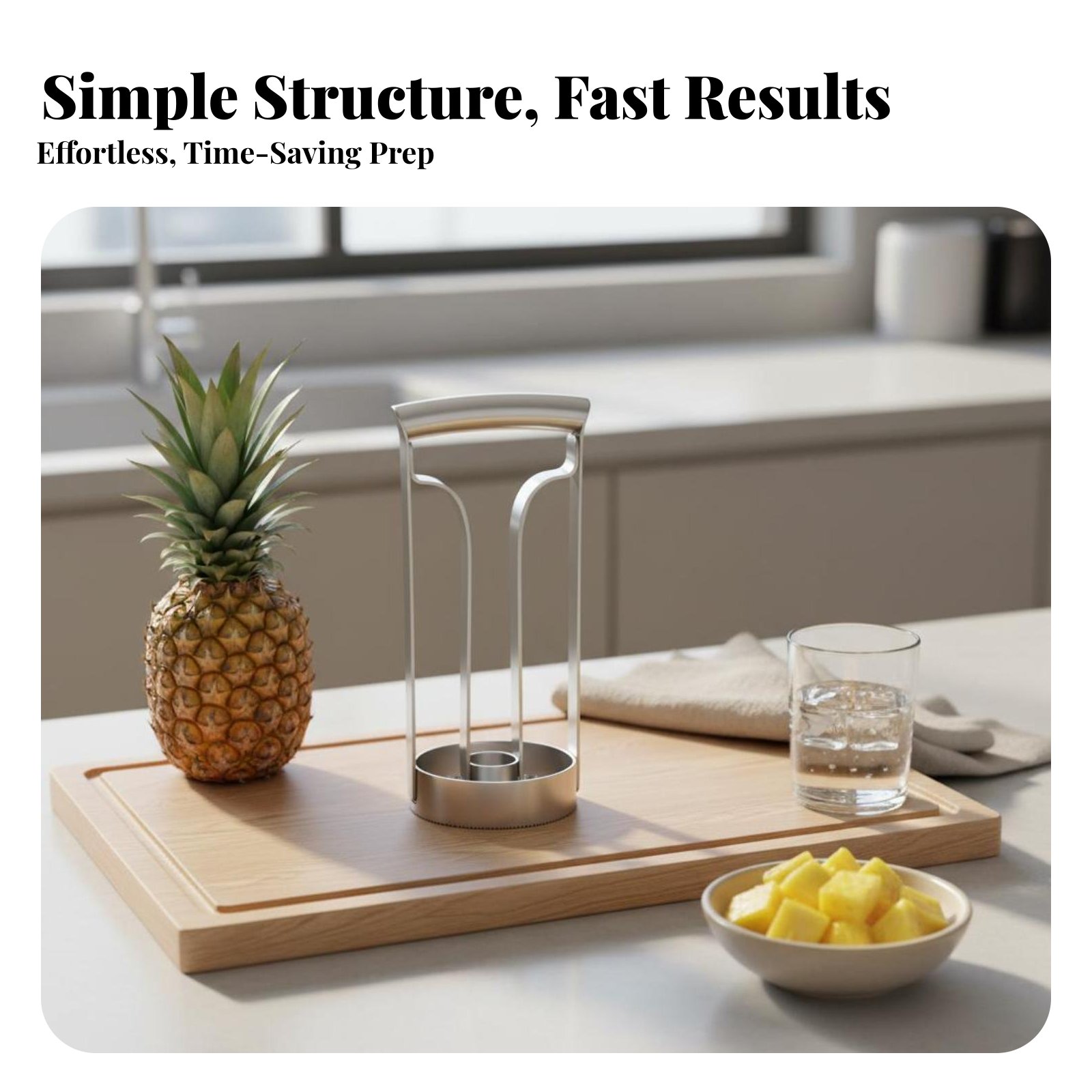 Cortador de Abacaxi em Aço Ino - Kitchen Gadgets Save Time avaliação e preço