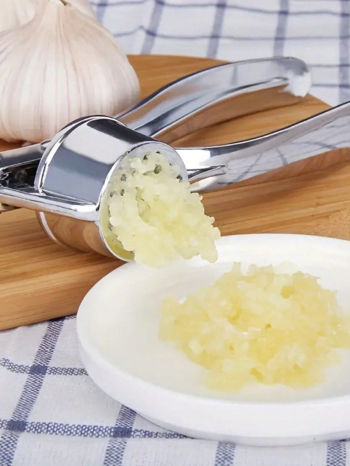 Espremedor de Alho Manual em A - Manual Garlic Press avaliação e preço