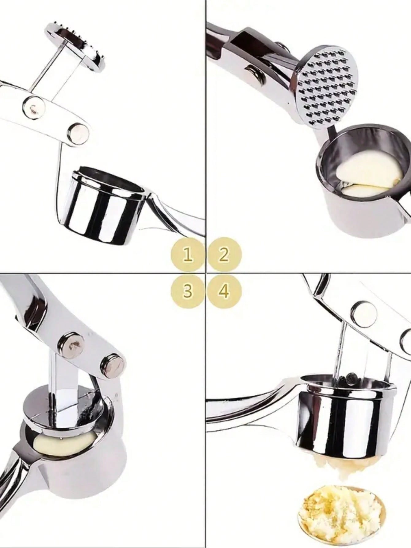 Espremedor de Alho Manual em A - Manual Garlic Press avaliação e preço