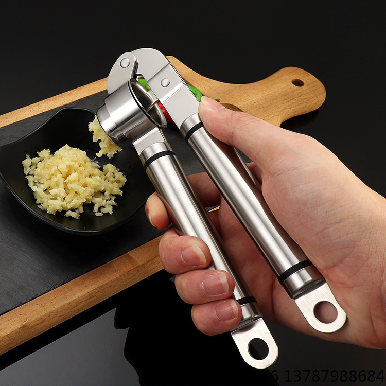 Espremedor de Alho em Aço Inox - Manual Garlic Press avaliação e preço