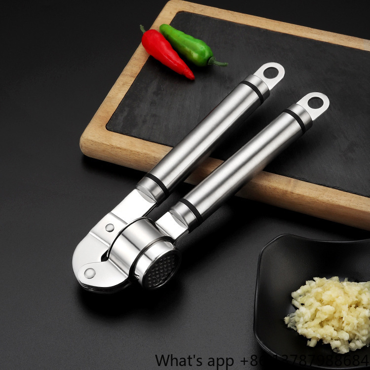 Espremedor de Alho em Aço Inox - Manual Garlic Press avaliação e preço
