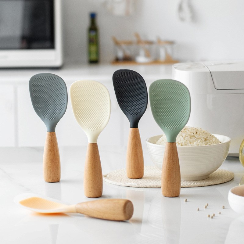 1pc colher de arroz de silicon - Kitchen Gadgets On Sale avaliação e preço