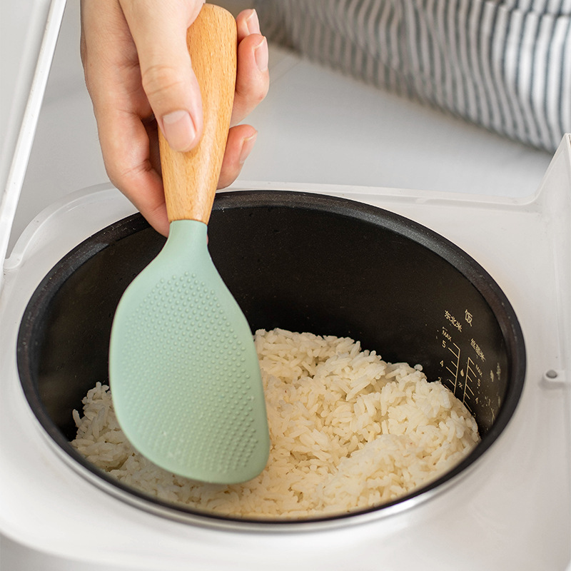 1pc colher de arroz de silicon - Kitchen Gadgets On Sale avaliação e preço